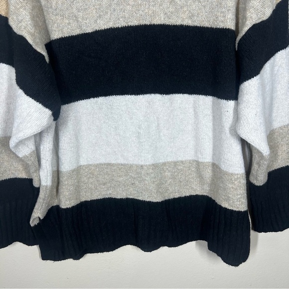 Target A New Day Womens Multicolor Neutral Stripe Mock Neck Relaxed Sweater XXL - Picture 3 of 8